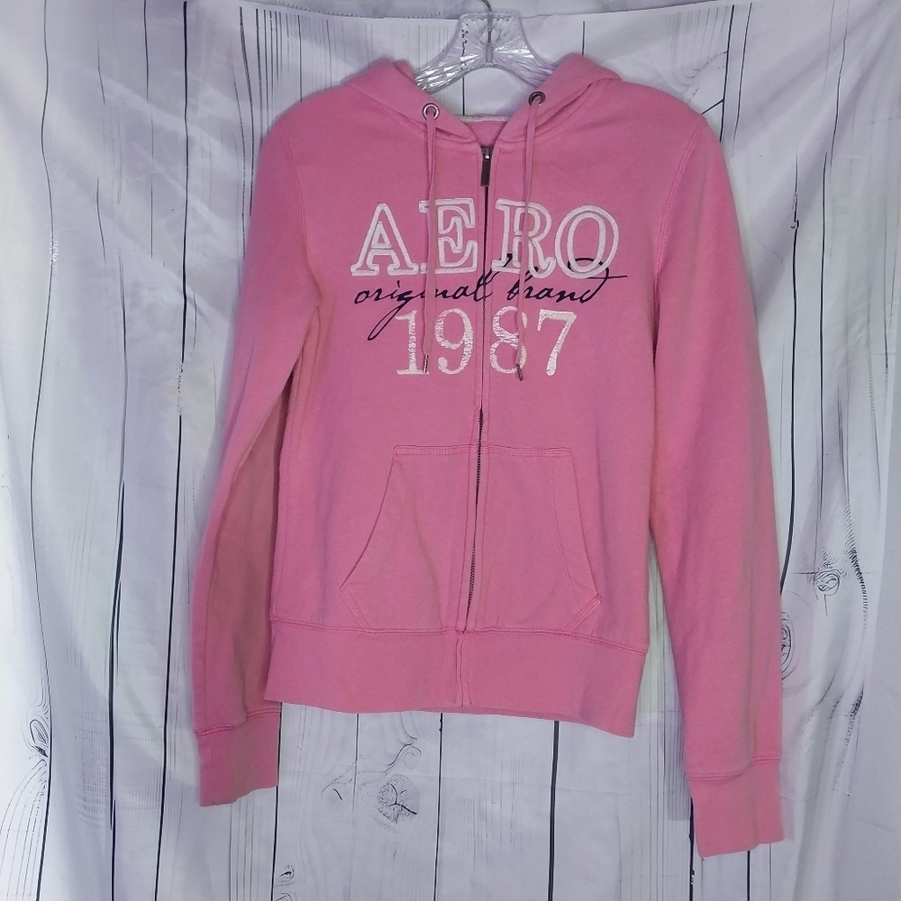 Aero Pink Y2K Coquette Loungewear Zip-Up Hoodie